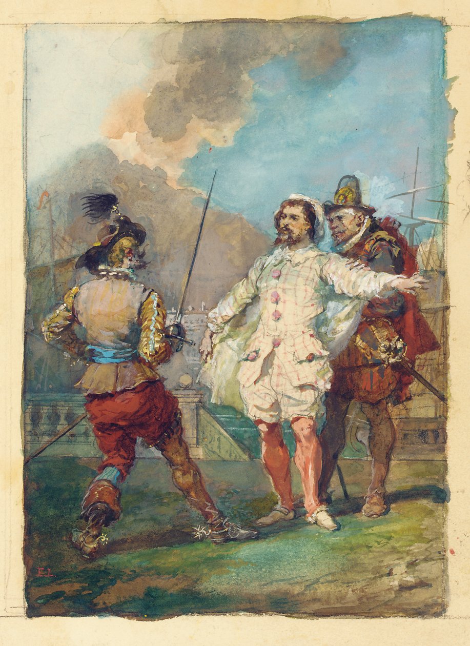 "Las Travesuras de Scapin", después de Molière de Eugene Louis Lami