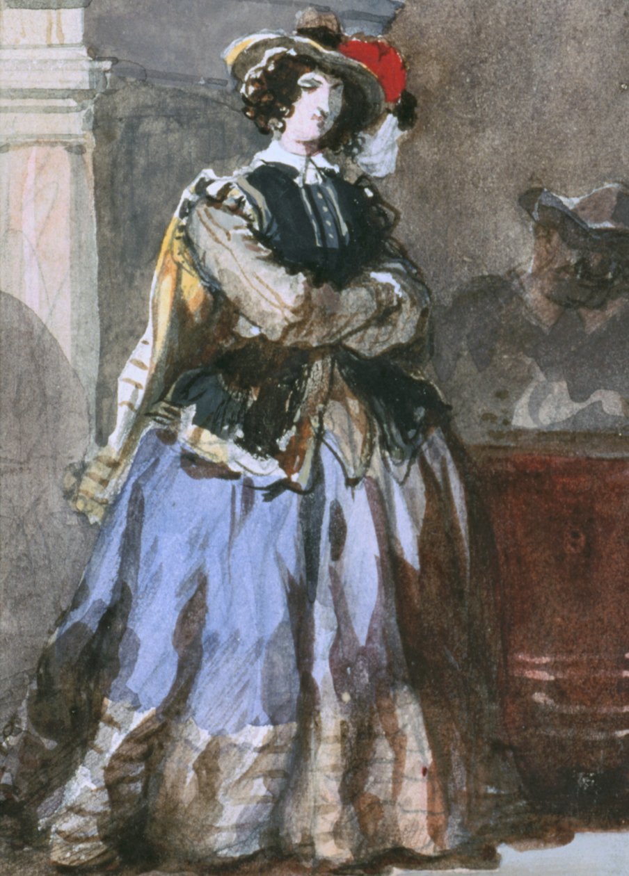 Retrato de mujer, siglo XIX de Eugene Louis Lami
