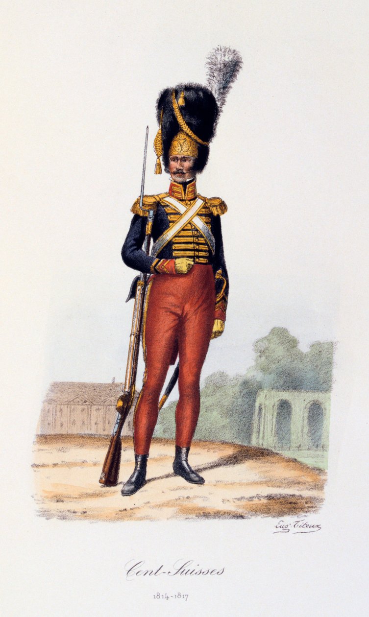 Cent-Suisses, 1814-17 de Eugene Titeux