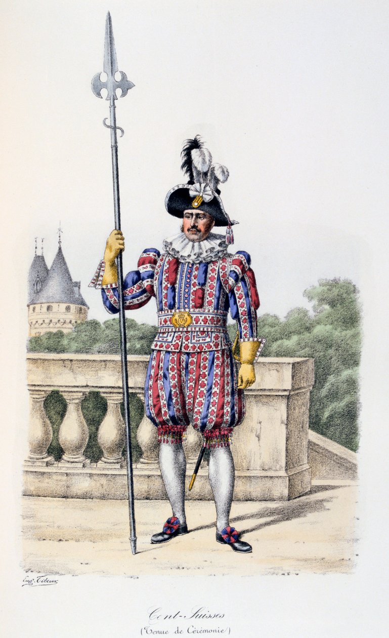 Cent-Suisses, Tenue de Cérémonie, 1814-17 de Eugene Titeux