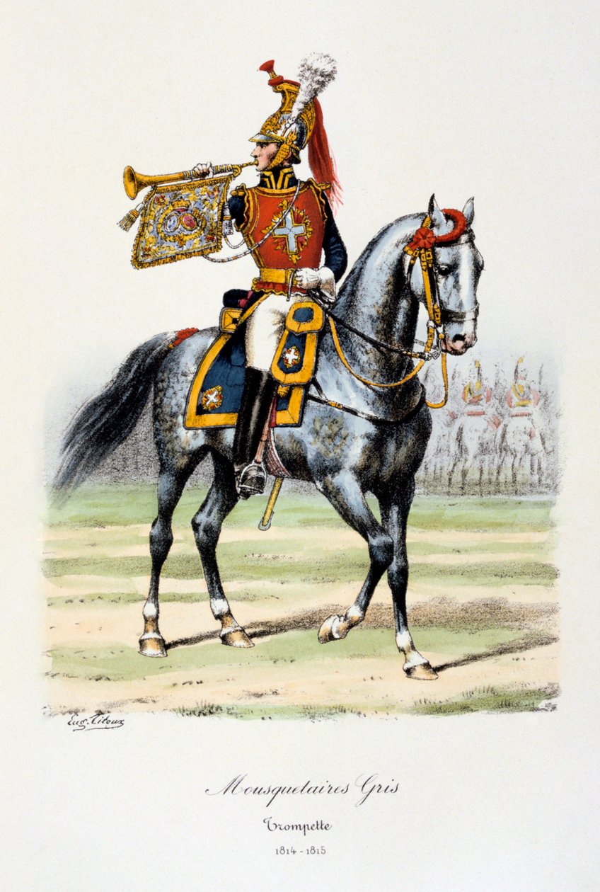 Mosqueteros Grises, Trompetero, 1814-15 de Eugene Titeux
