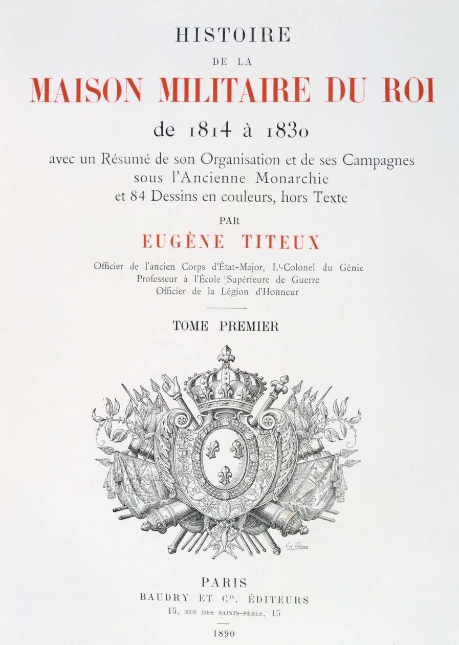 Página de título, 1814-1830 de Eugene Titeux