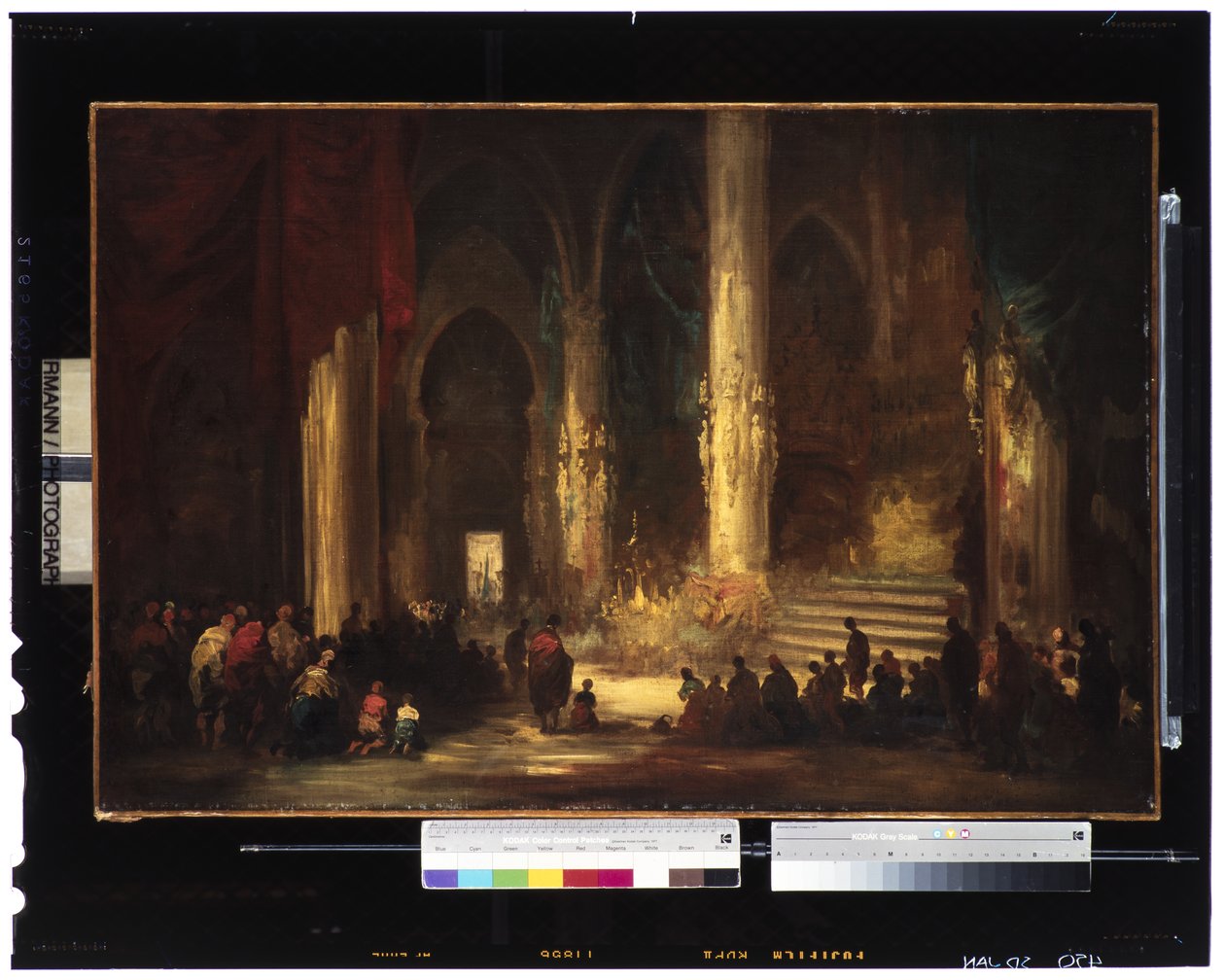 Procesión en una Catedral, c.1860 de Eugenio Lucas Velázquez