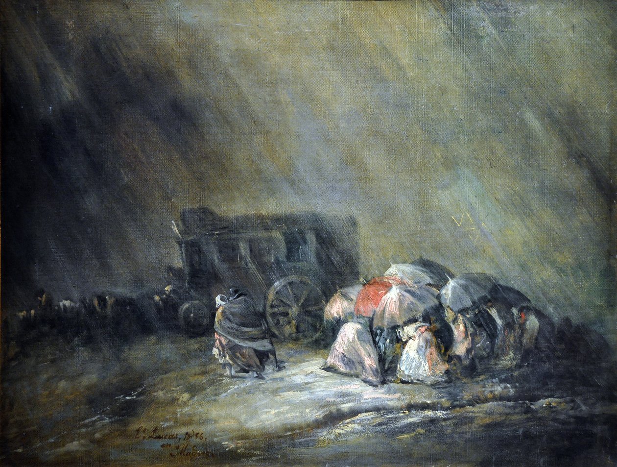 La tormenta (óleo sobre lienzo) de Eugenio Lucas Velázquez