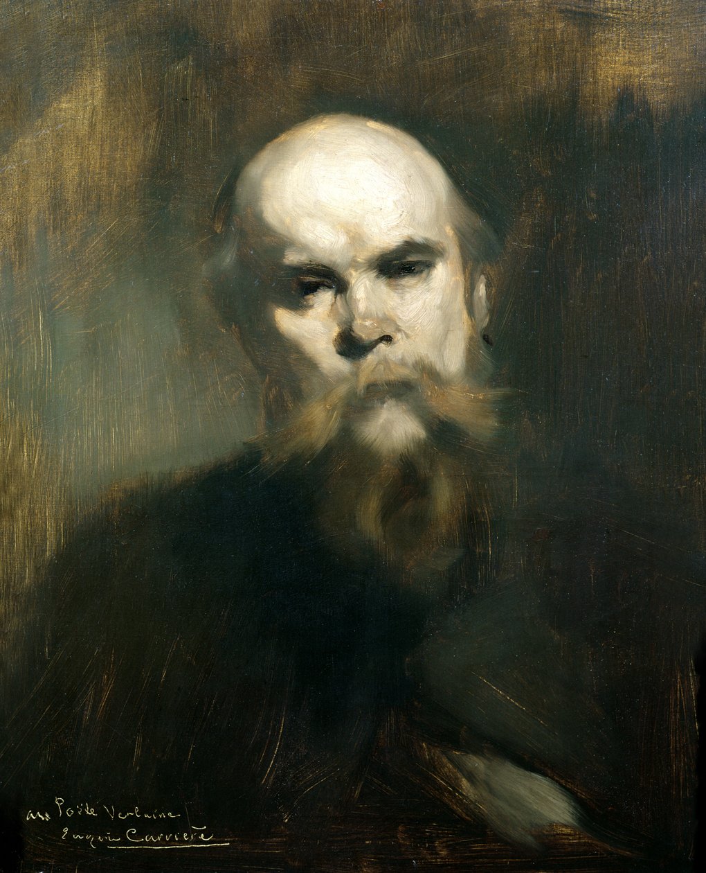 Retrato de Paul Verlaine (1844-96) 1890 de Eugène Carrière