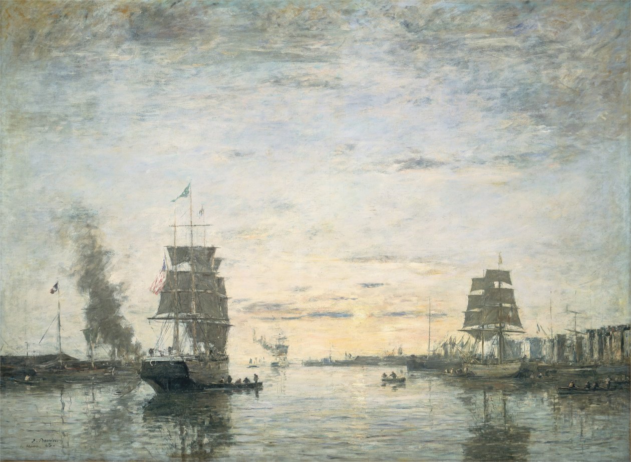 Entrada al puerto, Le Havre de Eugène Boudin