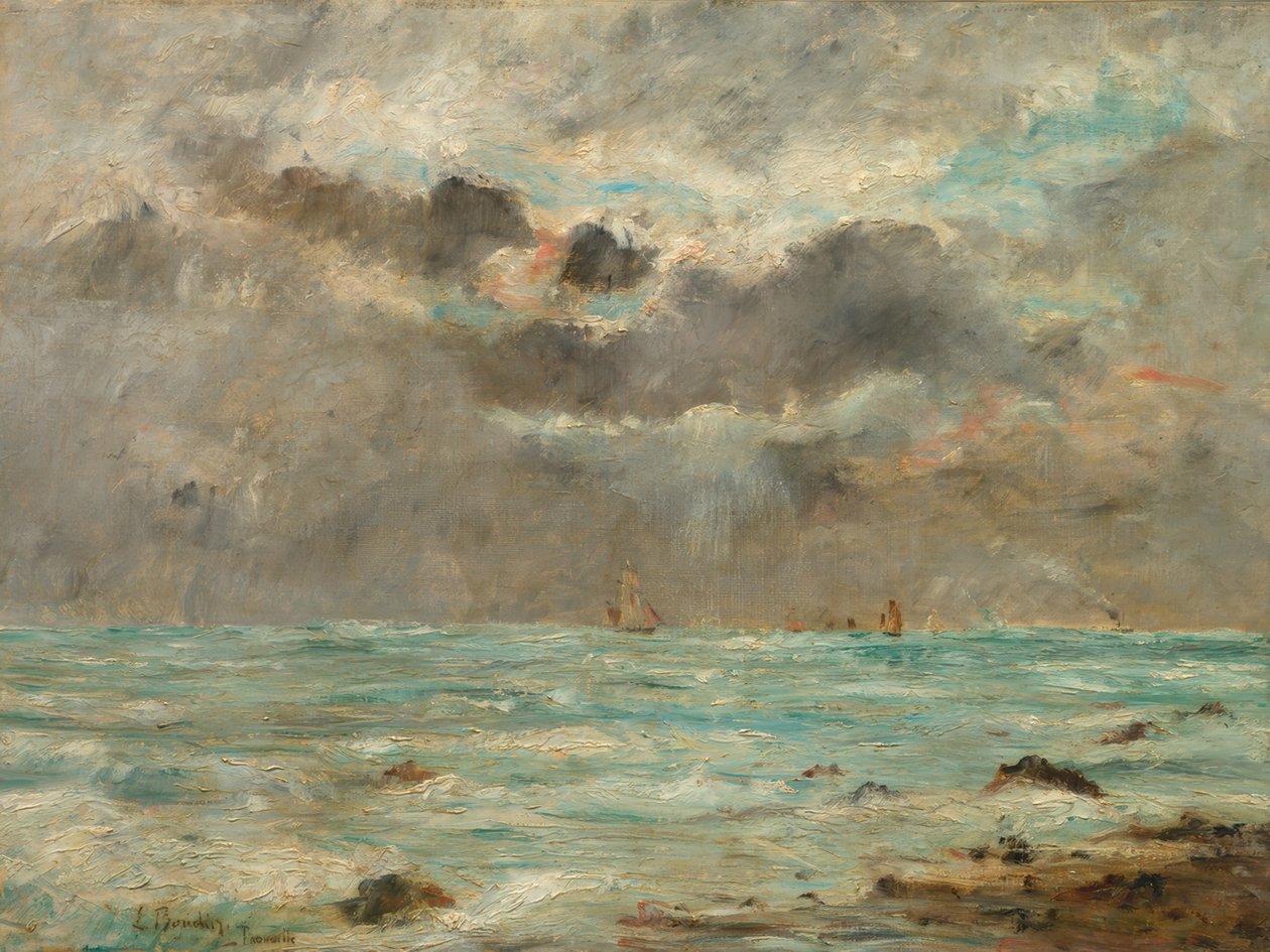 Eugène Boudin / "La costa de Trouville", hacia 1865-1900 de Eugène Boudin