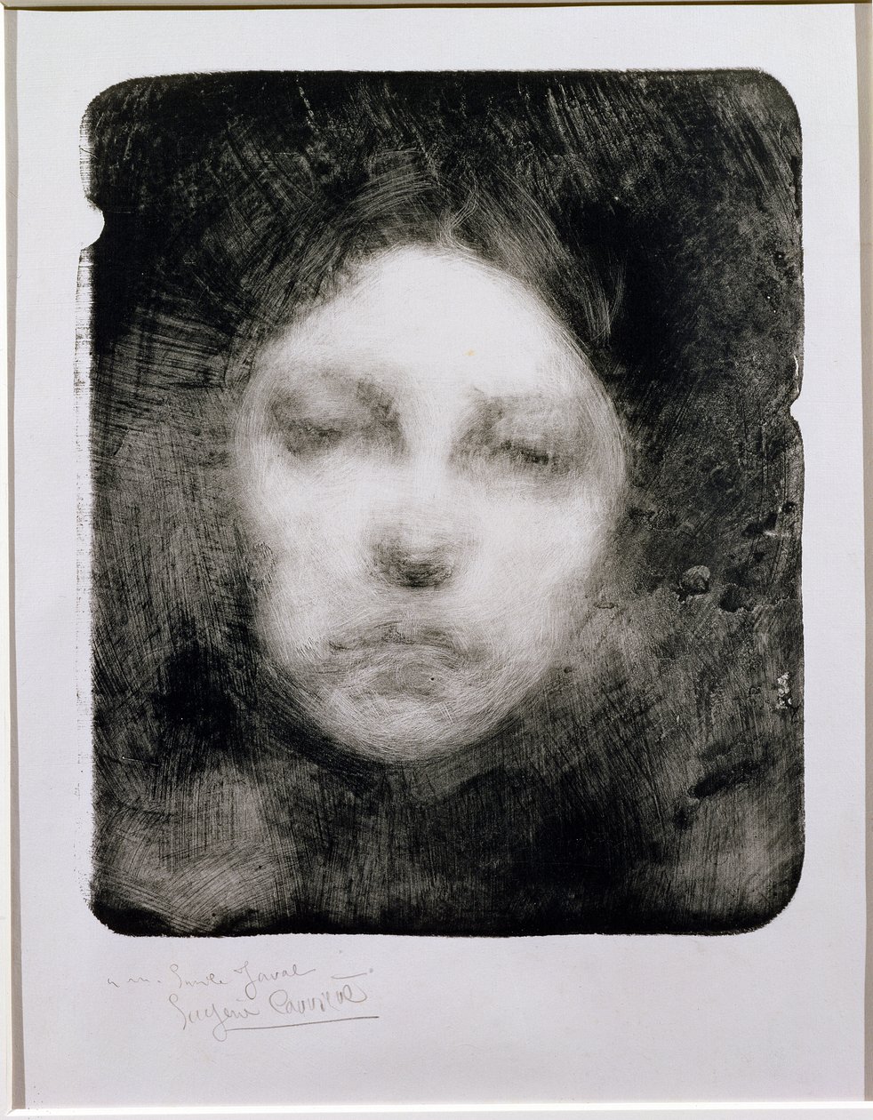 Cabeza de una joven, 1890 de Eugène Carrière