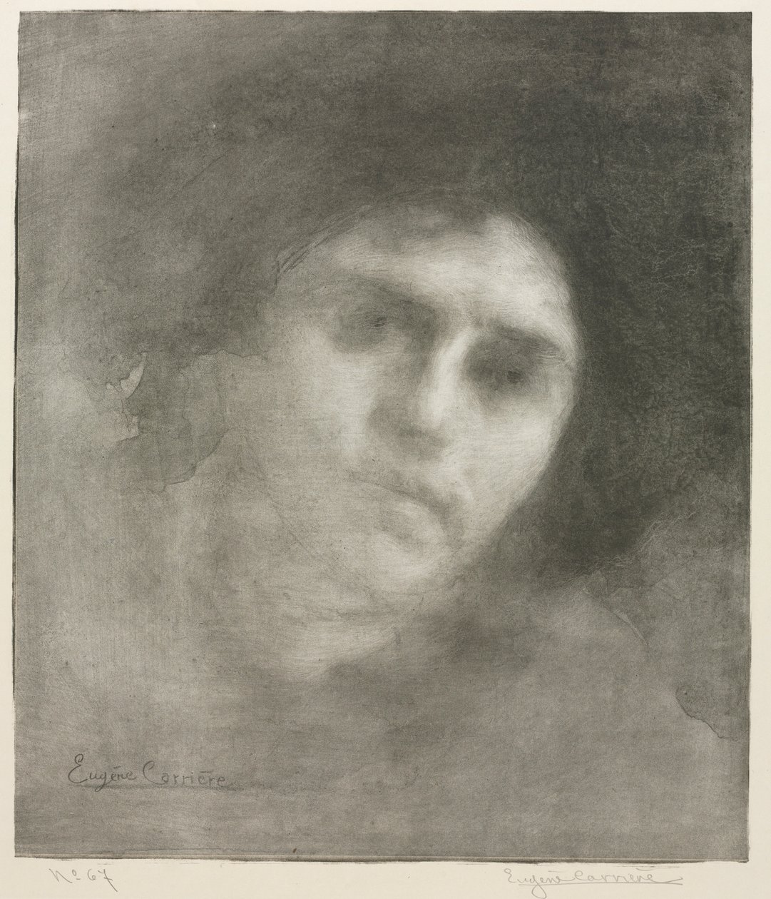 Madame Eugène Carrière, gran placa, 1893 de Eugène Carrière