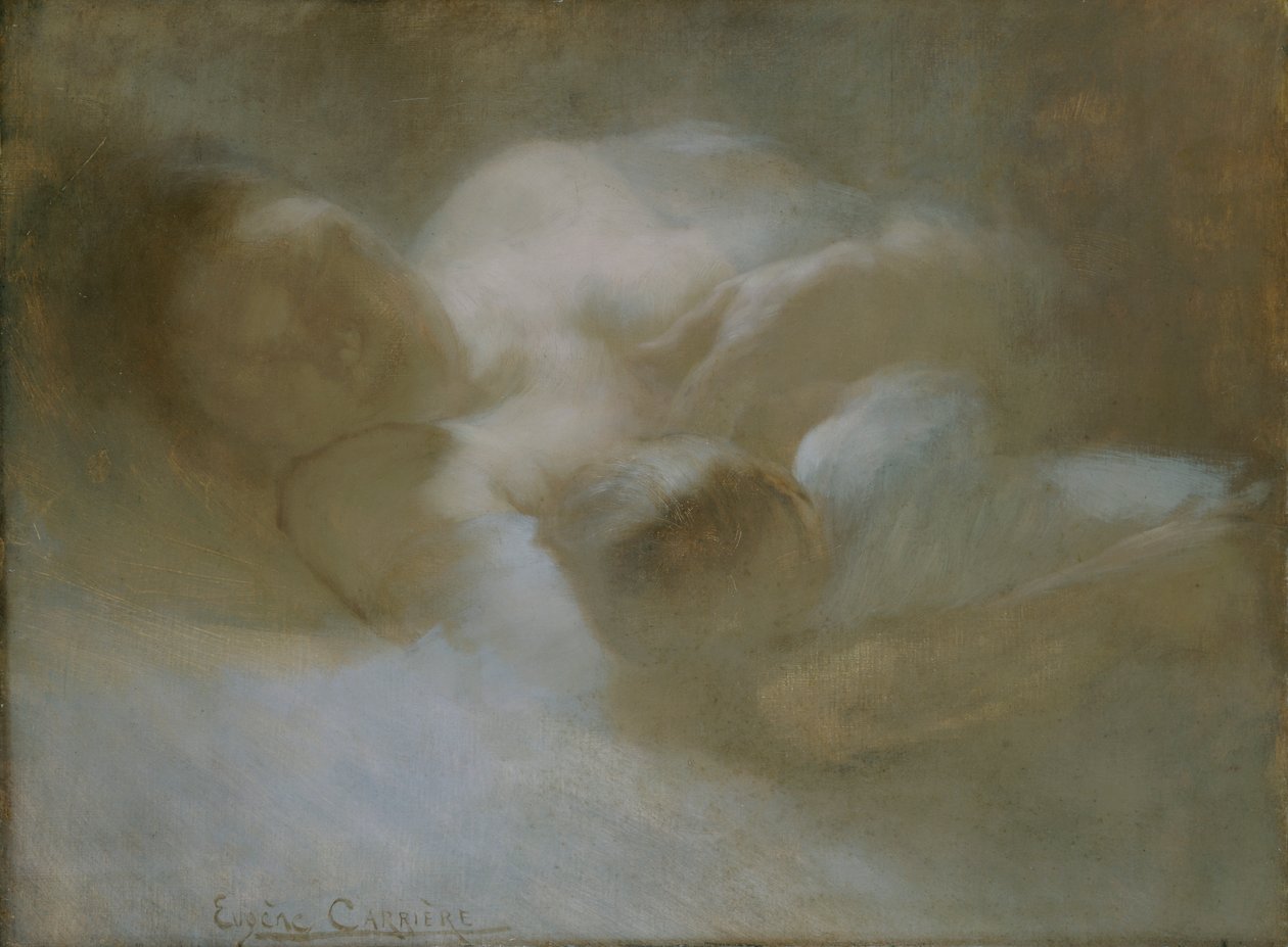 Maternidad, c. 1880s de Eugène Carrière