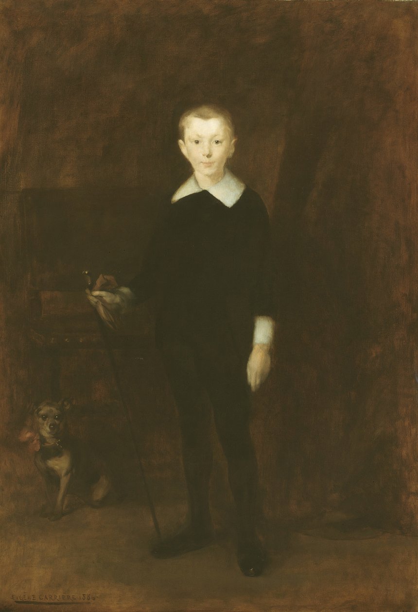 Retrato de un niño, 1886 de Eugène Carrière