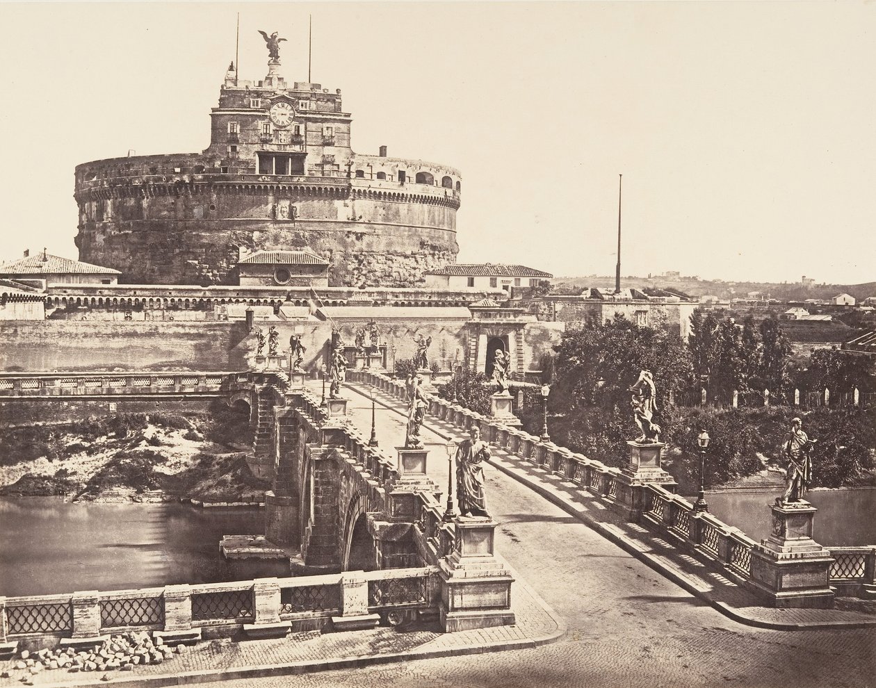 Ponte e Castel S. Angelo, 1848-52 de Eugène Constant