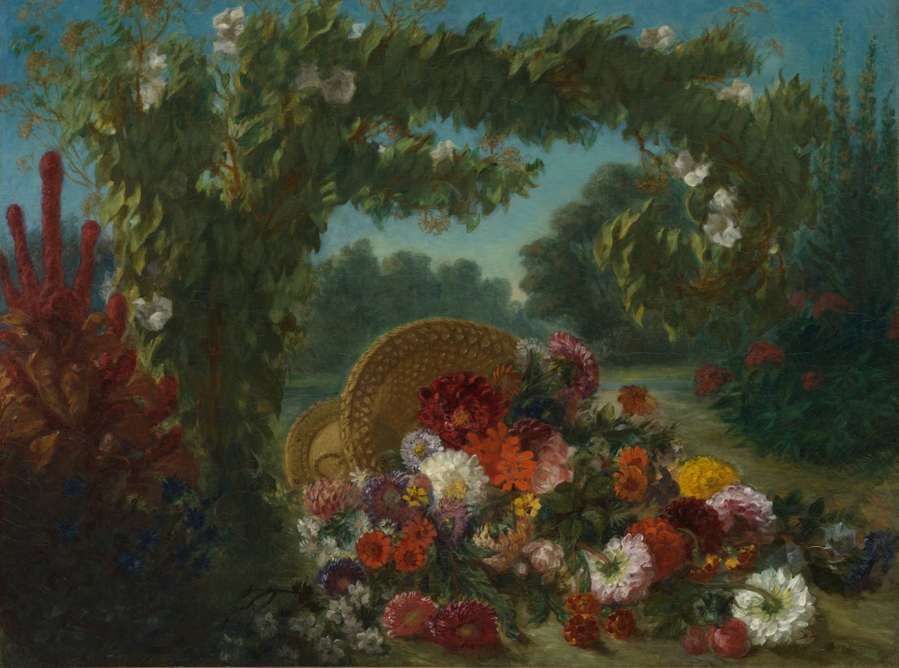 Cesta de Flores de Eugène Delacroix
