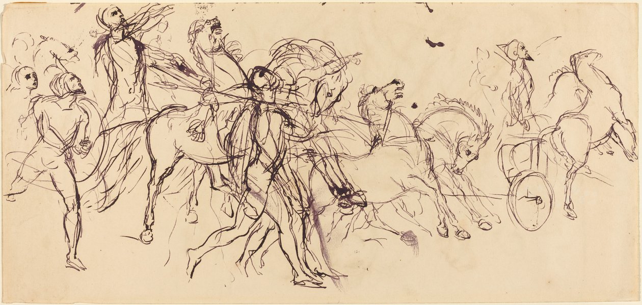 Aurigas (recto y verso) de Eugène Delacroix