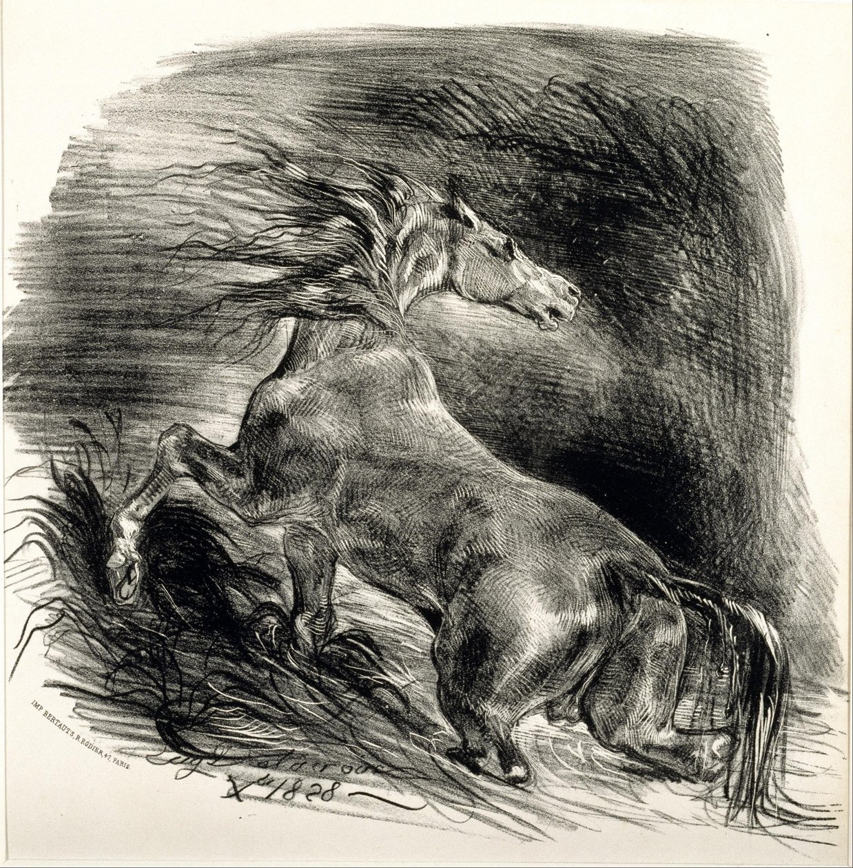 Caballo salvaje de Eugène Delacroix