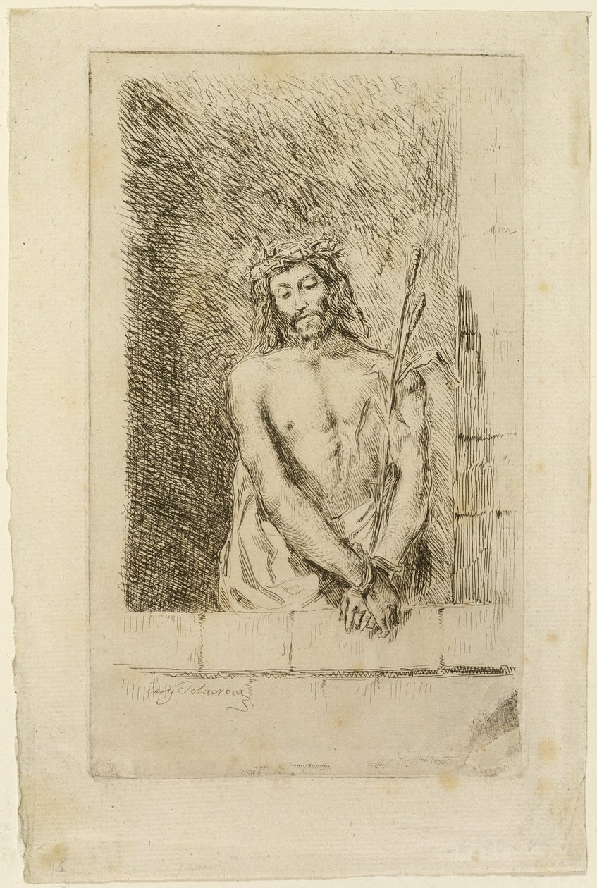Cristo con la caña de Eugène Delacroix