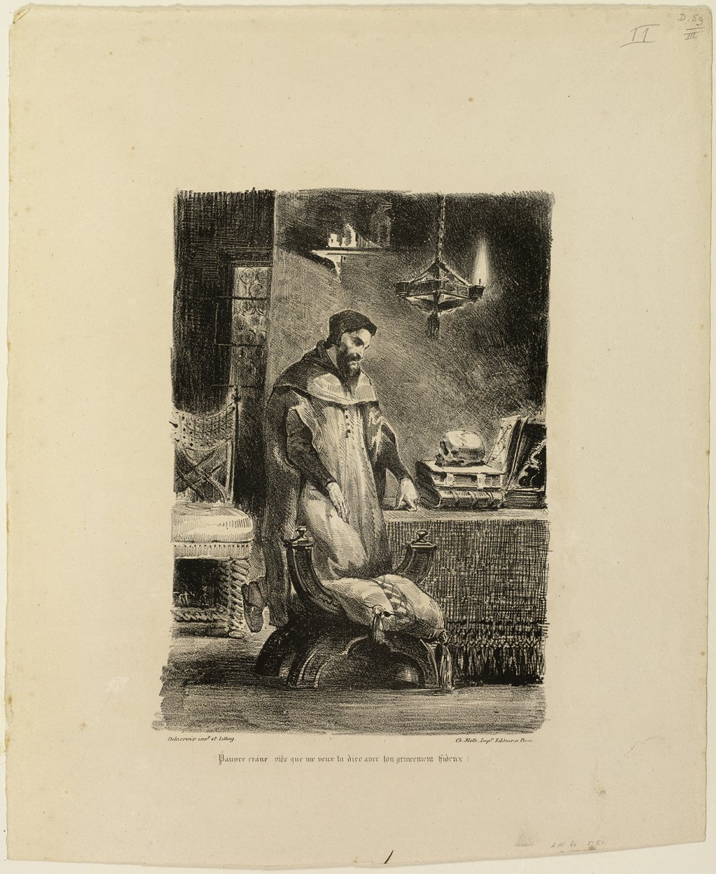 Fausto en su estudio de Eugène Delacroix