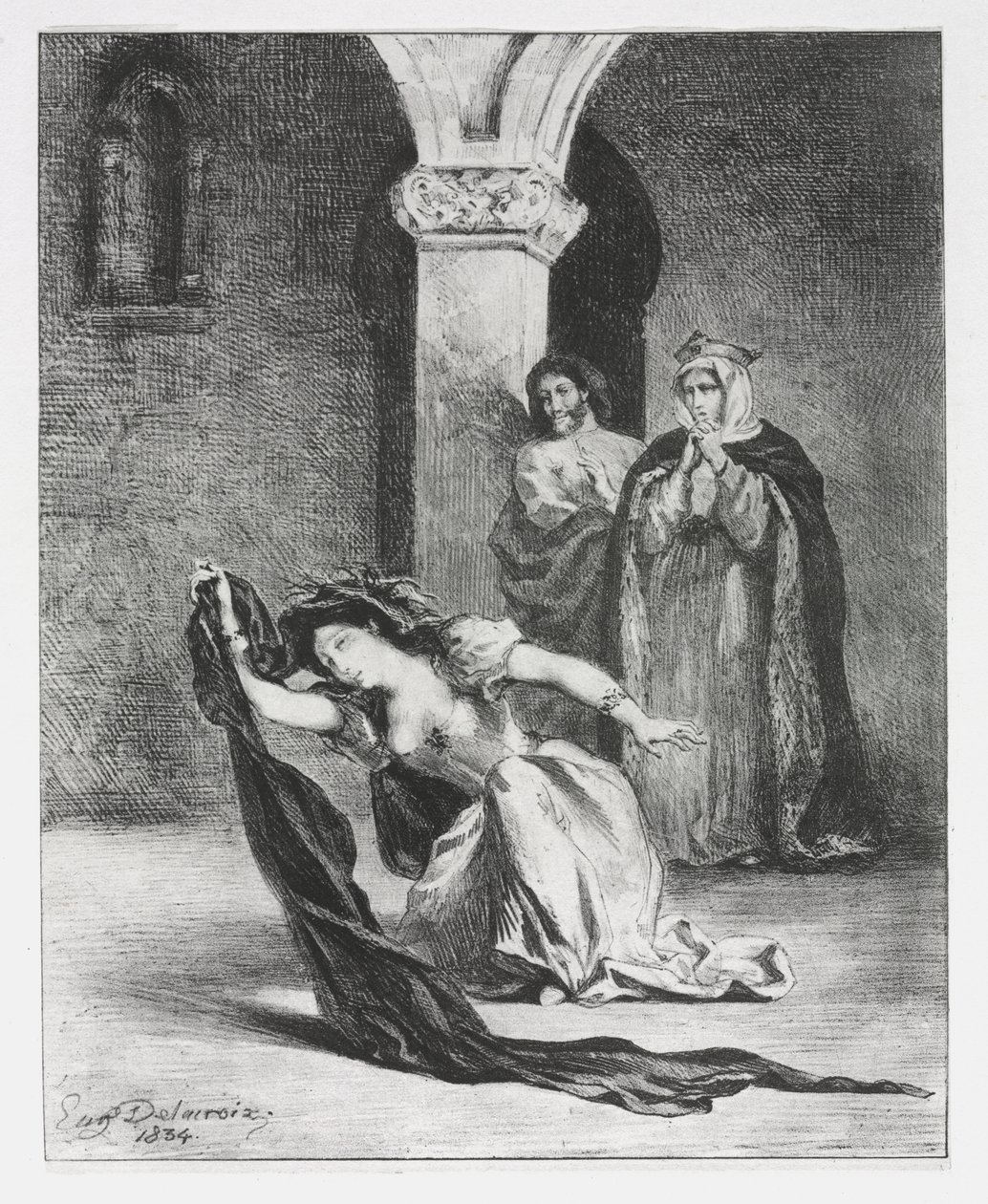 Hamlet: El canto de Ofelia de Eugène Delacroix