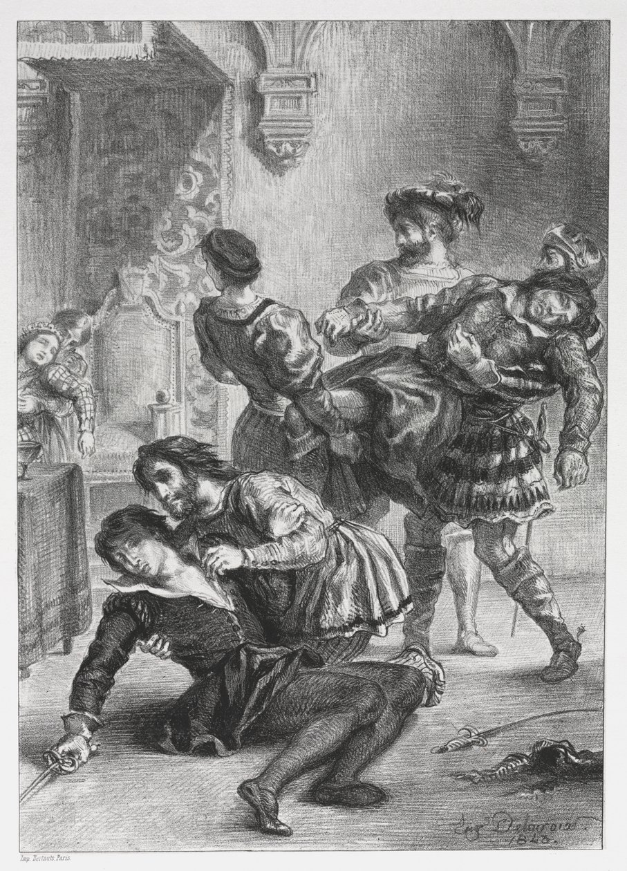 Hamlet: La muerte de Hamlet de Eugène Delacroix