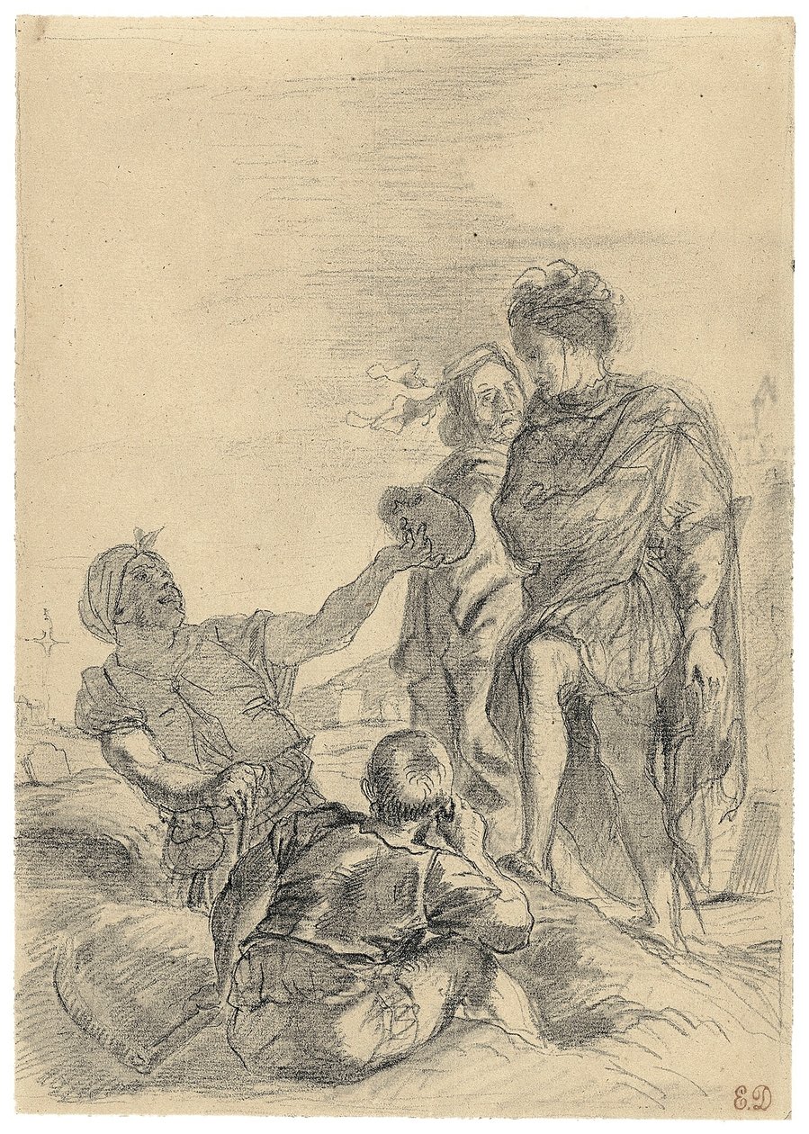 Hamlet y los sepultureros de Eugène Delacroix