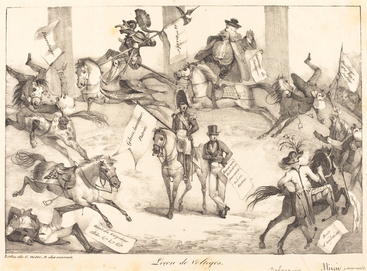 Lección de voltiges (Equitación acrobática) de Eugène Delacroix