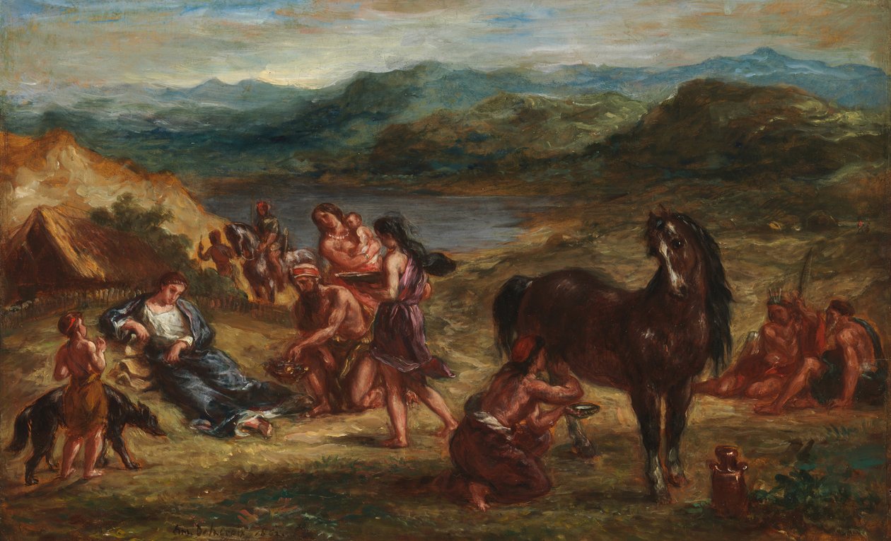 Ovidio entre los escitas, 1862 de Ferdinand Victor Eugene Delacroix