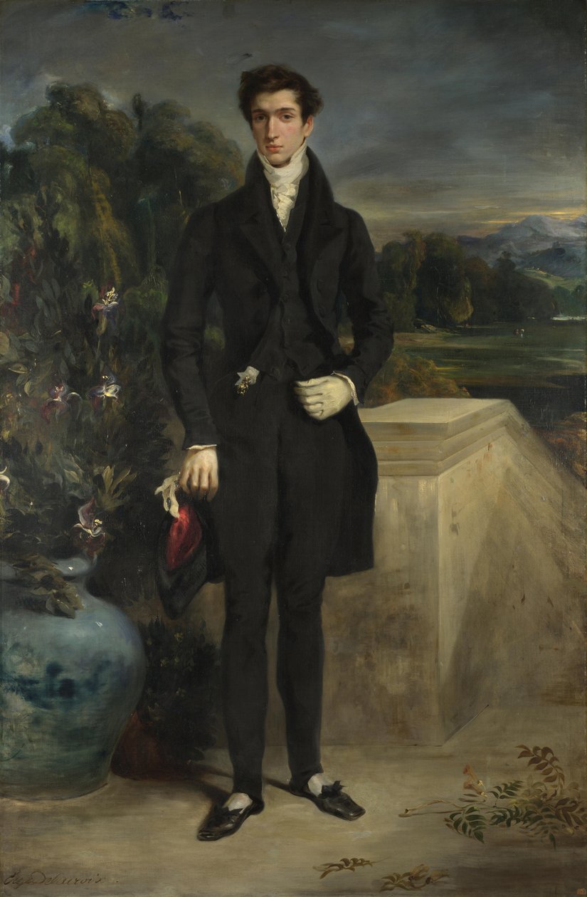 Retrato de Louis-Auguste Schwiter, 1826-1829 de Eugène Delacroix