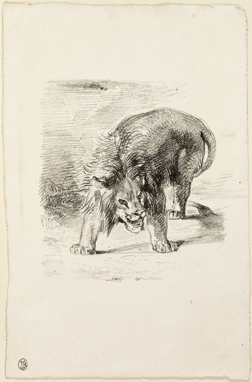 León de Pie de Eugène Delacroix