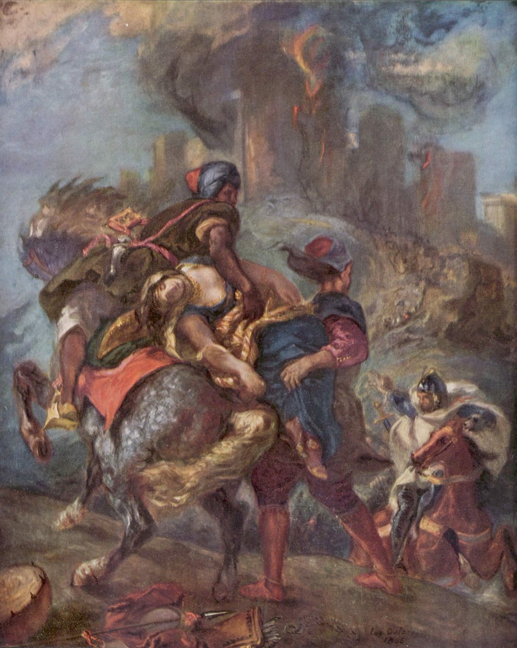 El secuestro de Rebeca de Eugène Delacroix