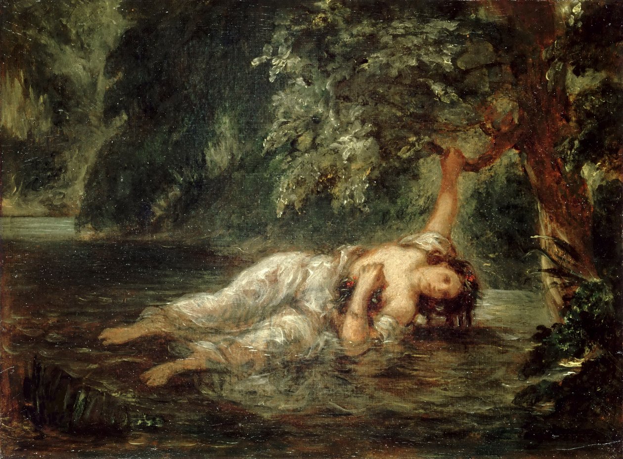 La Muerte de Ofelia, 1853 de Eugène Delacroix