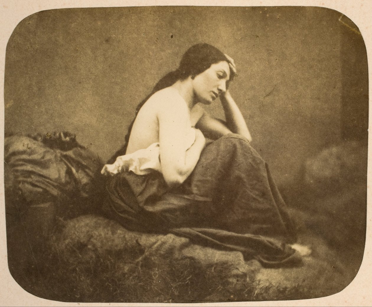 Retrato de mujer de Eugène Durieu