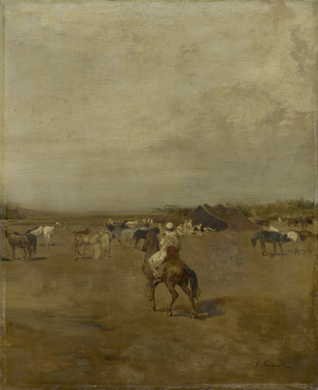 Campamento árabe, c.1847 de Eugène Fromentin