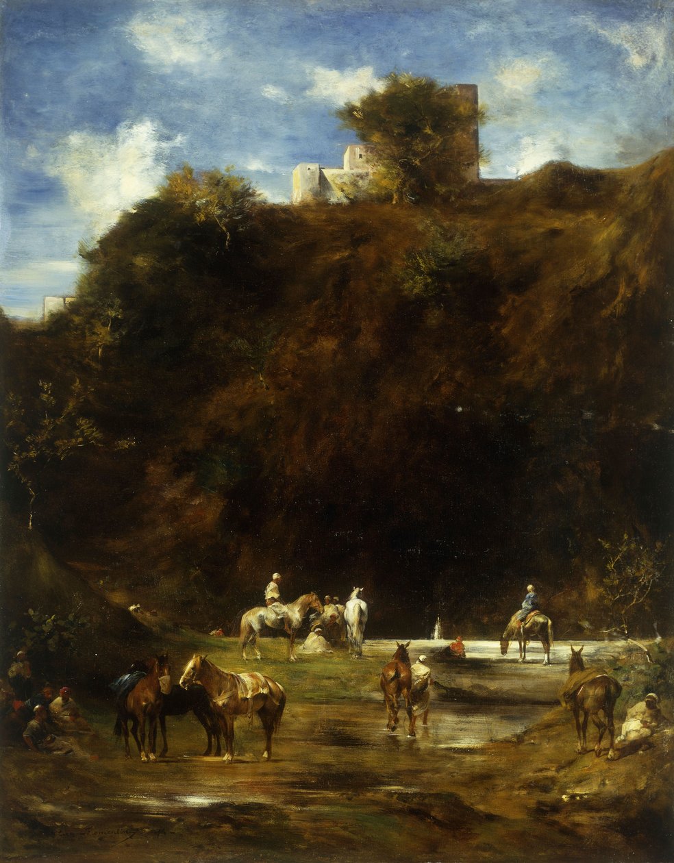 Árabes descansando, 1874 de Eugène Fromentin