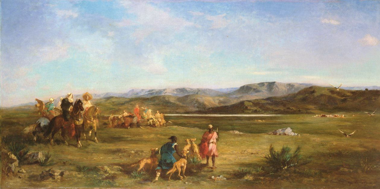 Caza de gacelas en Chott el-Hodna, 1856 de Eugène Fromentin