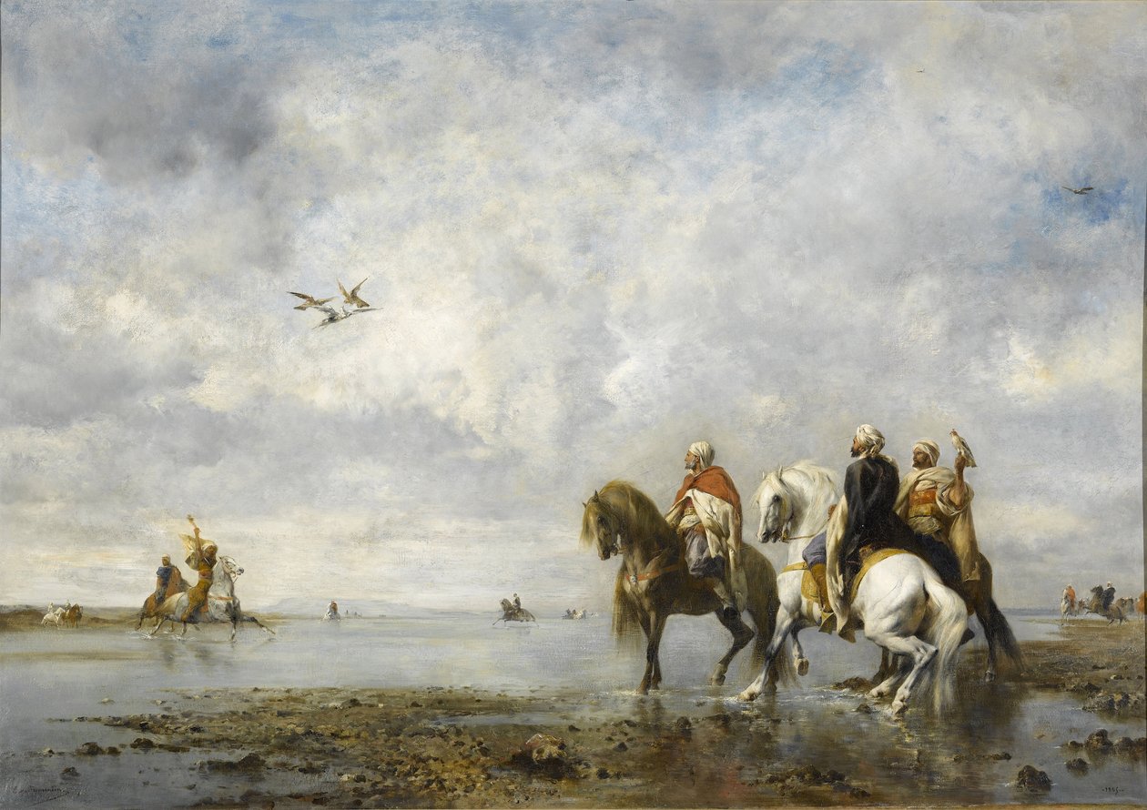 La caza de la garza de Eugène Fromentin