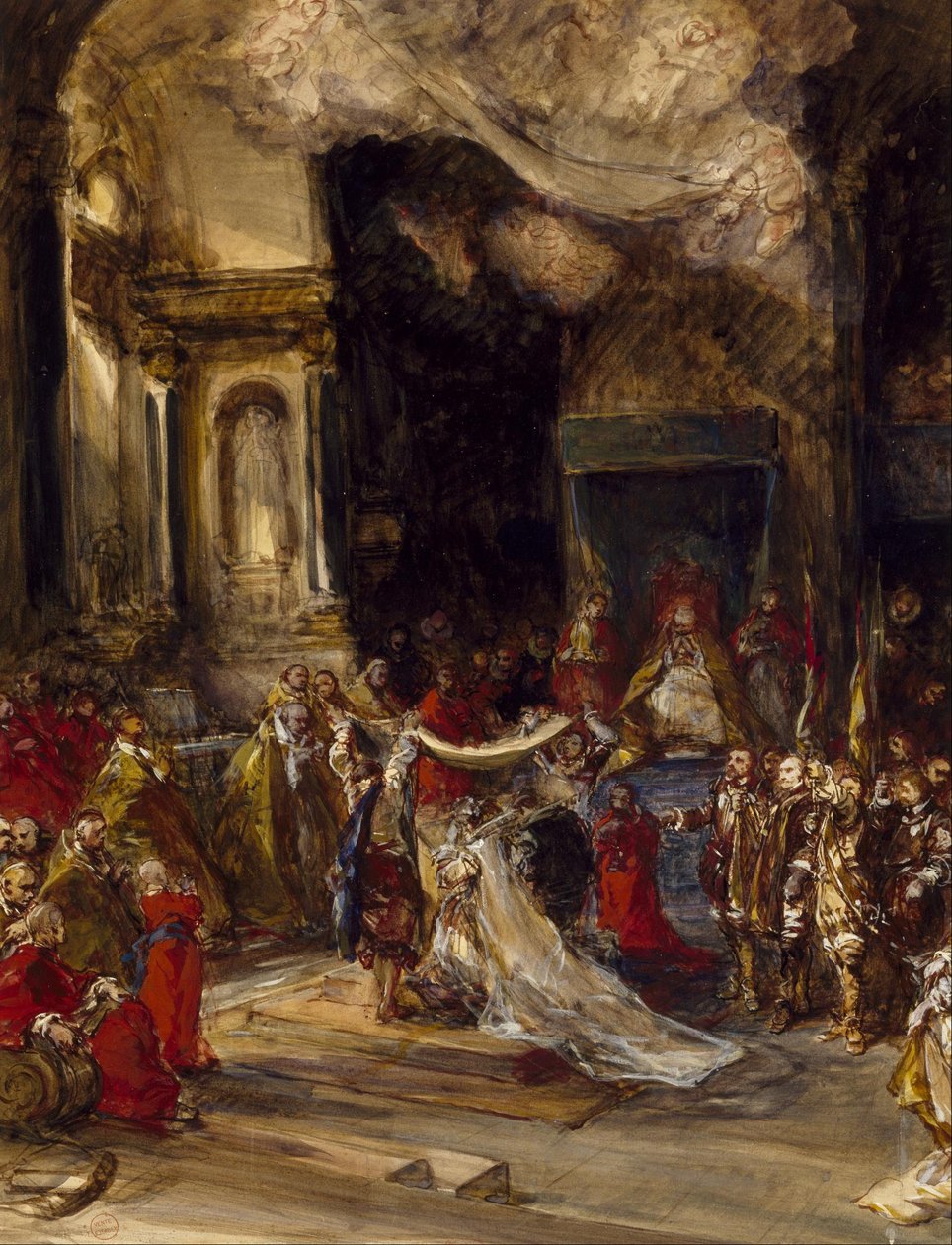 Escena de una boda real de Eugene Isabey