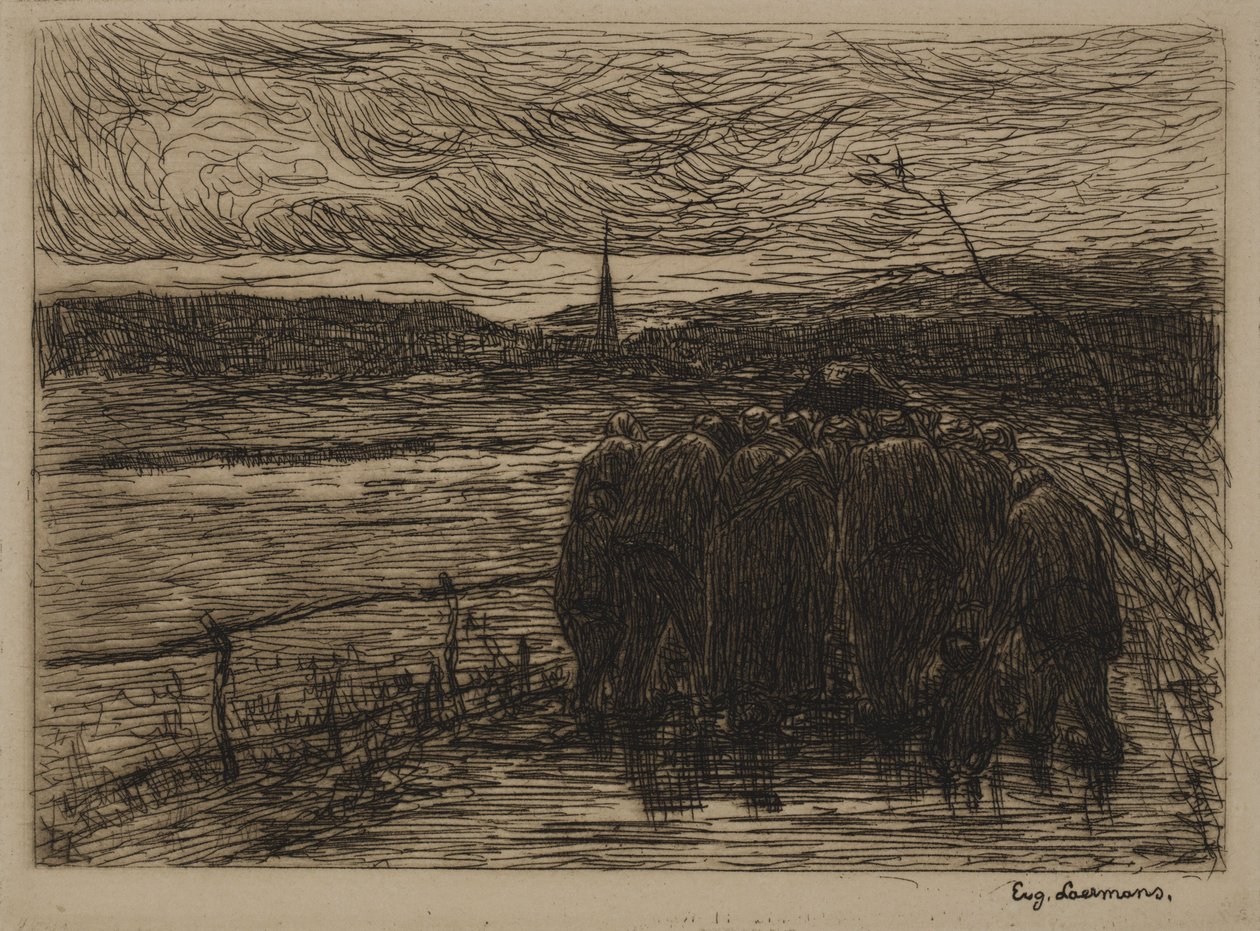 Holandés: Funeral de granjero de Eugene Laermans