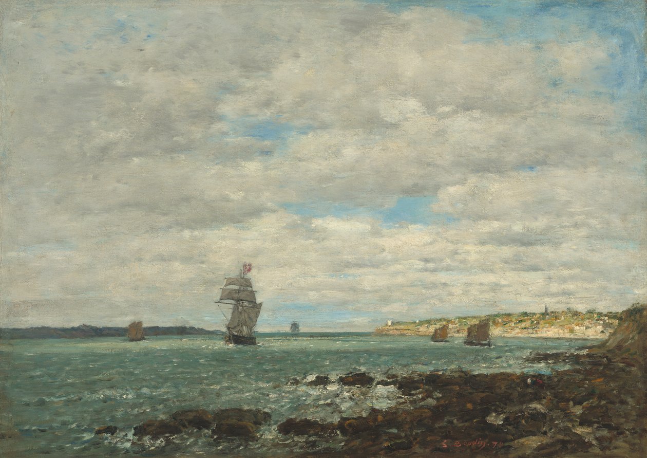 Costa de Bretaña de Eugene Louis Boudin