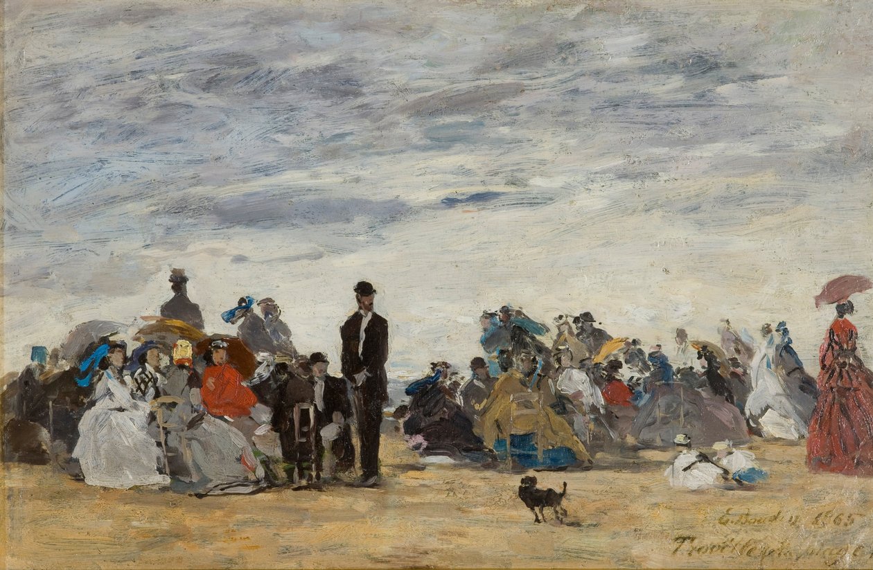 Playa de Trouville de Eugene Louis Boudin