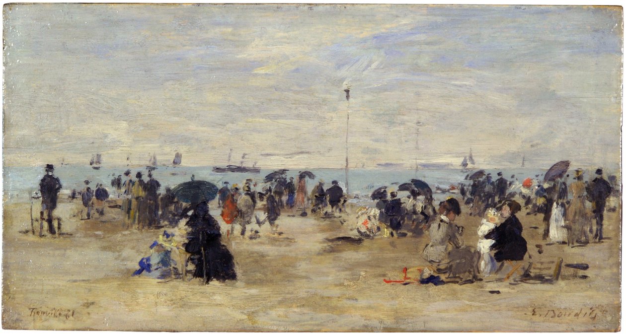 Trouville, Escena de playa de Eugene Louis Boudin