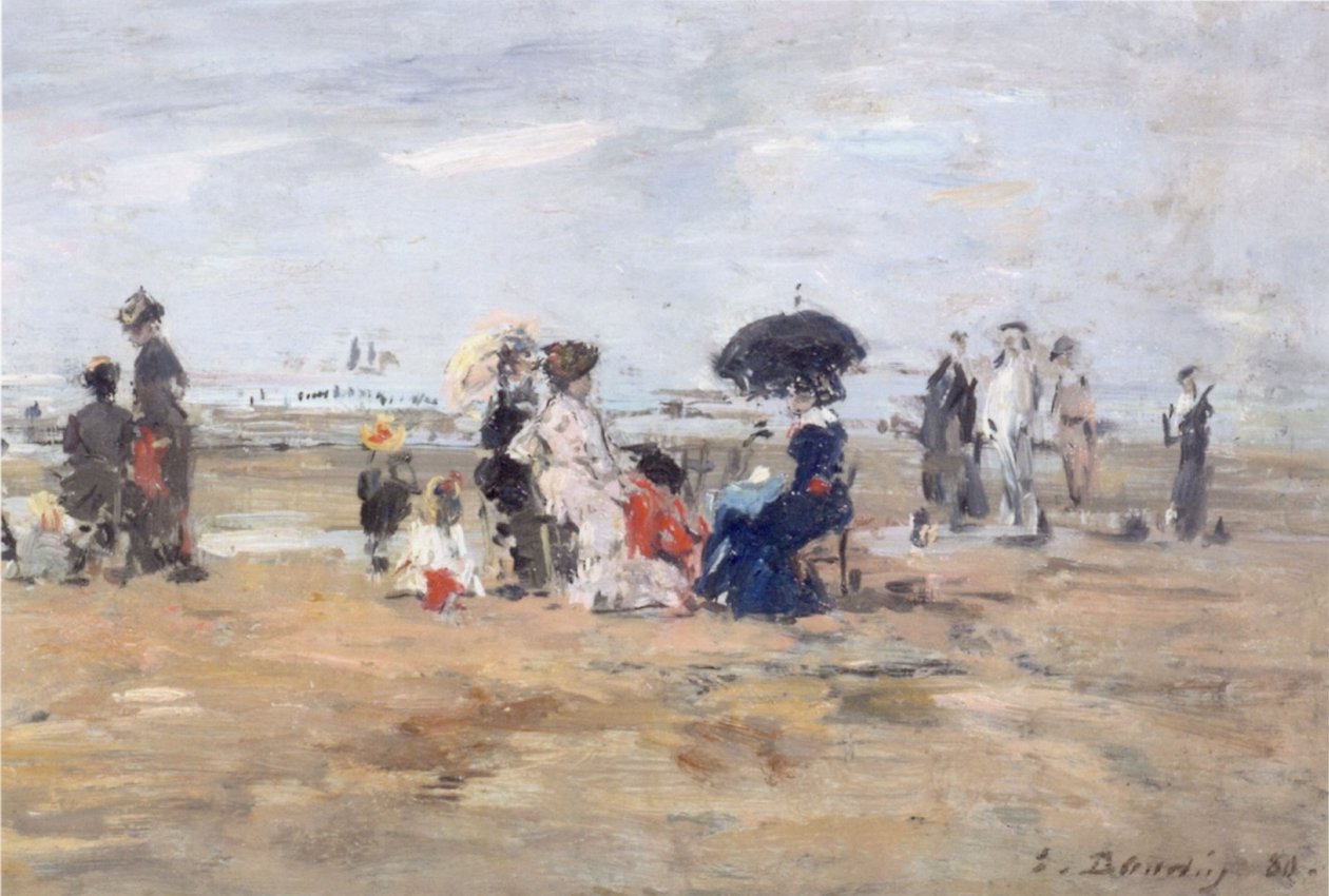 Trouville, Escena de playa de Eugene Louis Boudin