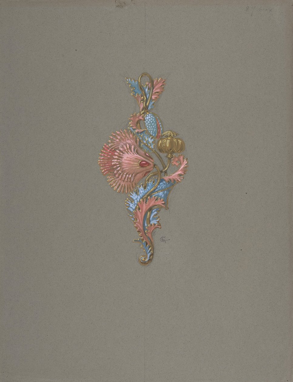Diseño para un colgante de Eugene Grasset