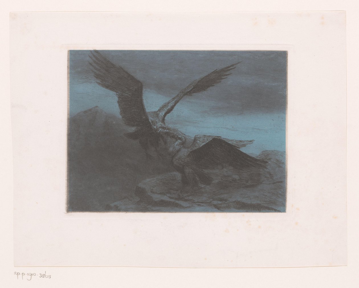 Dos águilas en una cordillera de Eugène Van Hove