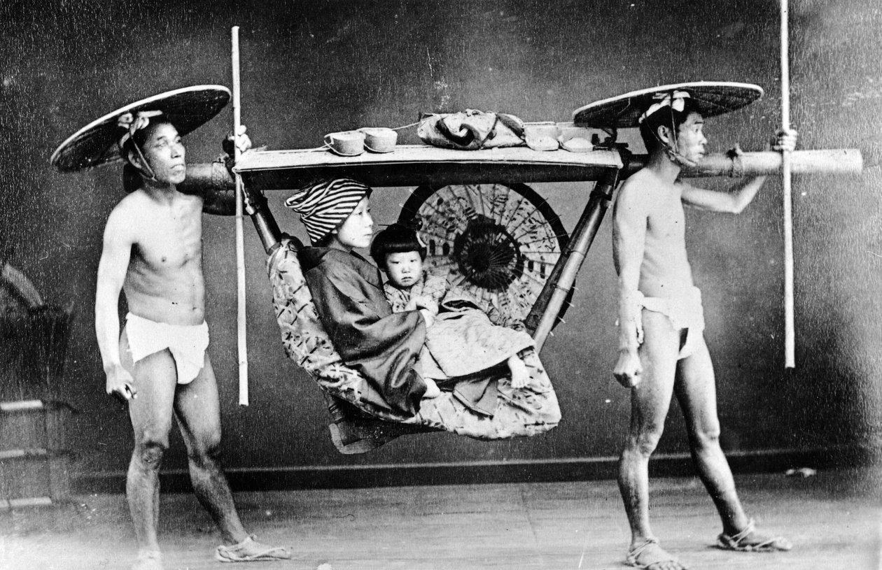 Litter japonés, c.1890 de European Photographer