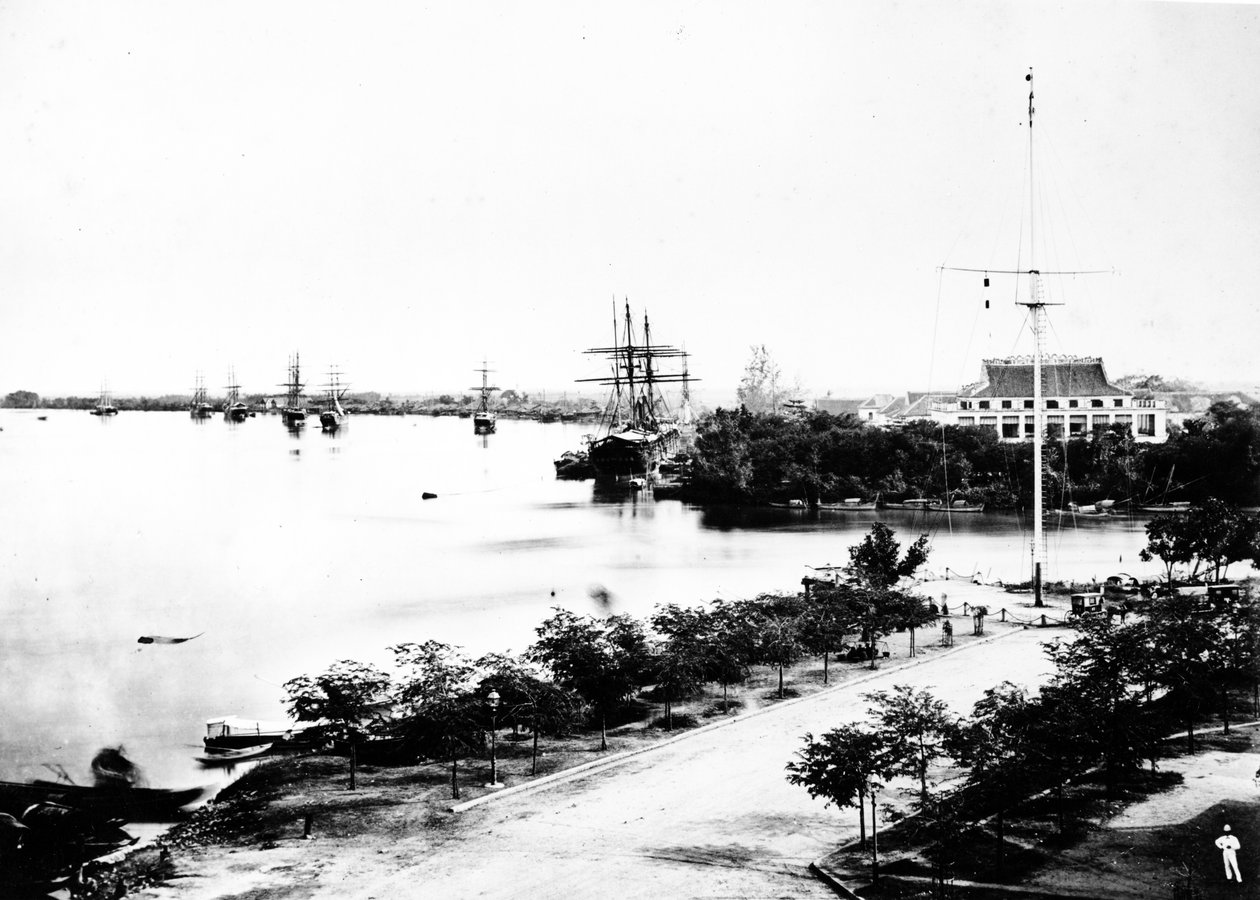 Frente al mar, Saigón, c.1870s de European Photographer