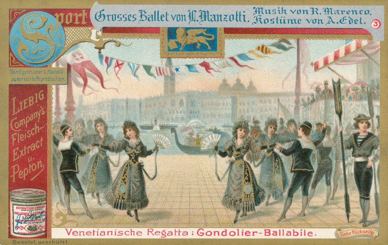 Ballet, tarjeta Liebig, principios del siglo XX (cromo) de European School