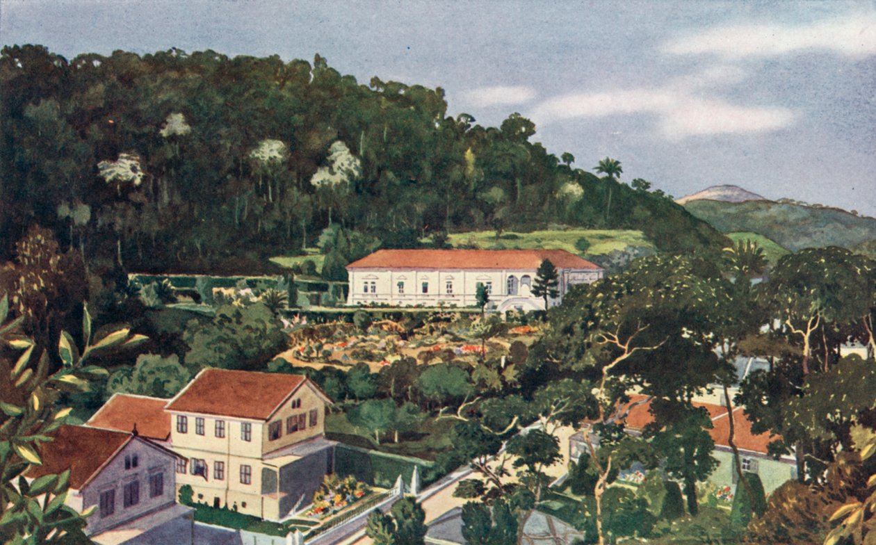 Legación de Su Majestad Británica, Petrópolis (litografía en color) de European School