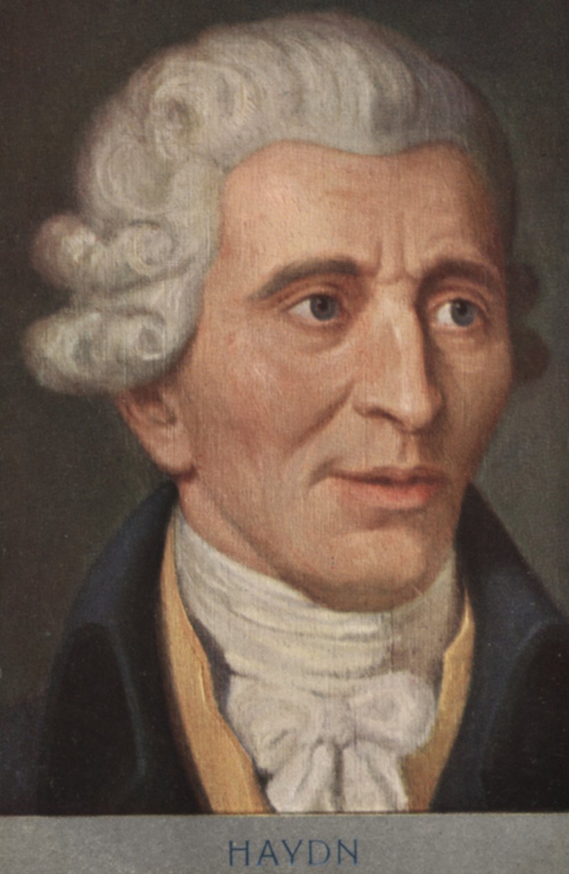 Joseph Haydn (litografía en color) de European School
