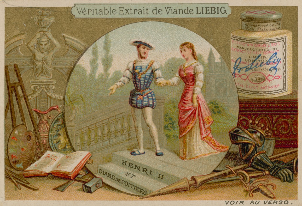 Rey Enrique II y Diana de Poitiers de European School