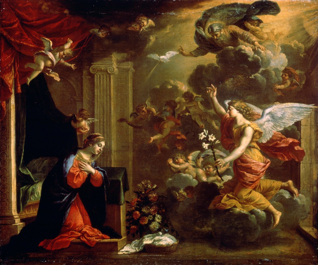 La Anunciación, siglo XVII de Eustache Le Sueur